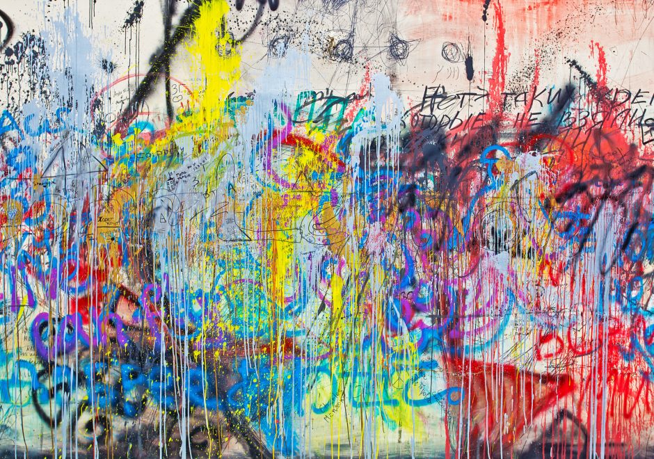 Saint-petersburg,,Russia,-,August,22:,Graffiti,Creative,Color,Background,August